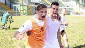 Ronaldo e Germano dopo la vittoria contro la Ternana (Foto Ivan Benedetto)