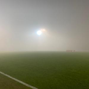 La nebbia sul "Giuseppe Voltini" (Foto Ivan Benedetto)